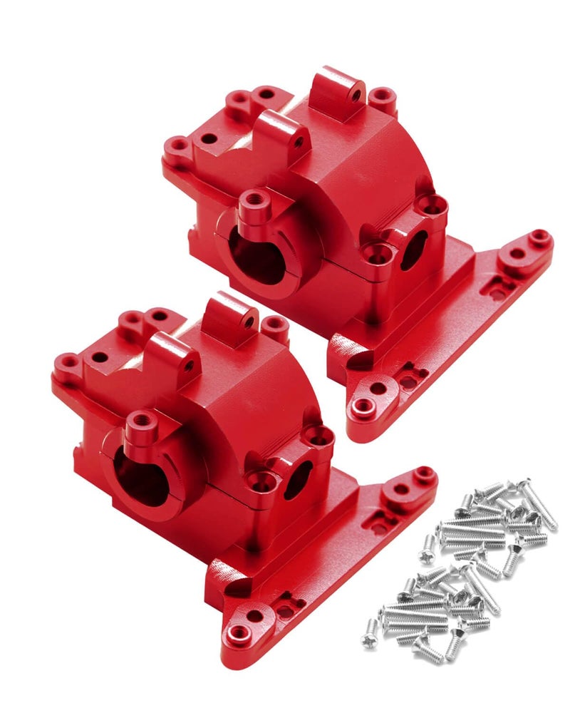 ARRCat Alloy Differential Housing Bulkhead Front & Rear Upgrades for 1/18 LaTrax Teton Desert Prerunner Rally SST  Replace #7530 (Red) - Image 1